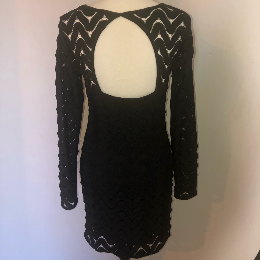 Free People Wild Thing Black Zigzag Minidress - Picture 6 of 8